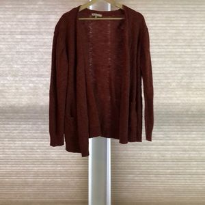 Burnt rose cardigan. Thicker material